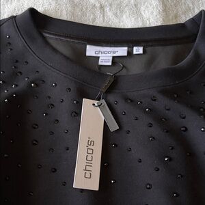 Chico's Black Studded Sweater